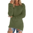 thumbnail image 1 of DondPO Fluffy Sweater Women's Fashionable Long Sleeve Pullovers Loose Fuzzy Jumper Sweater Fuzzy Sweater for Women Pink Sweater for Women Green 2XL, 1 of 8