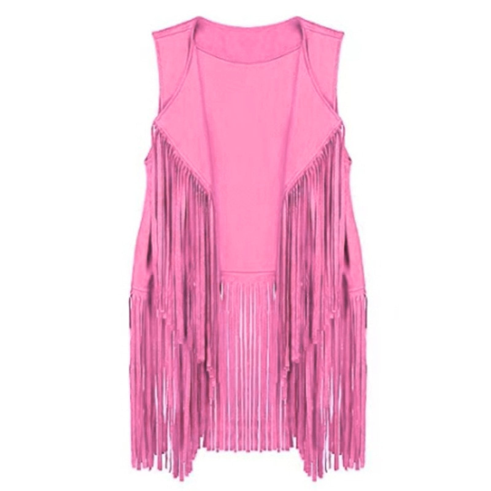 DondPO Fringe Vest Cowboy Vest For Wom Plus Size Cowgirl Outfits For ...