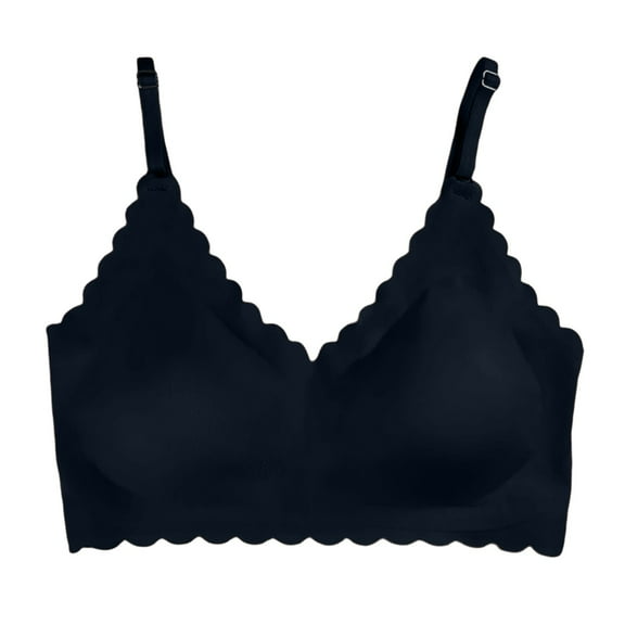 DondPO Front Closure Bras for Women No Underwire Seamless Tshirt Bra Tee Shirt Bra Womens Bras No Underwire Anti Sagging Bras for Older Women Plus Size Bras for Women Black M