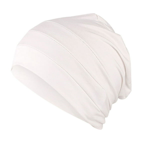 DondPO Headwear for Women Women's Solid Cotton Pullover Head Hat Sleeping Hat Chemotherapy Hat Bottom Hat Muslim Hat Turbans For Women Chemo Caps For Women