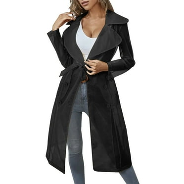 DondPO Kimono Cardigans Womens Daily Sun Clothing Every Wearing Mesh Long Sleeve Buttoned Coat wirh Belt Lightweight Cardigan Knit Cardigans for Women Black 2XL Clearance！