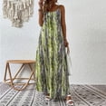 thumbnail image 1 of DondPO Maxi Dress for Women Sundresses for Women Women‘s Sling Floral Long Dress Sleeveless Beach Long Dress Summer Dresses Womens Dresses Yellow Dress 4XL, 1 of 8