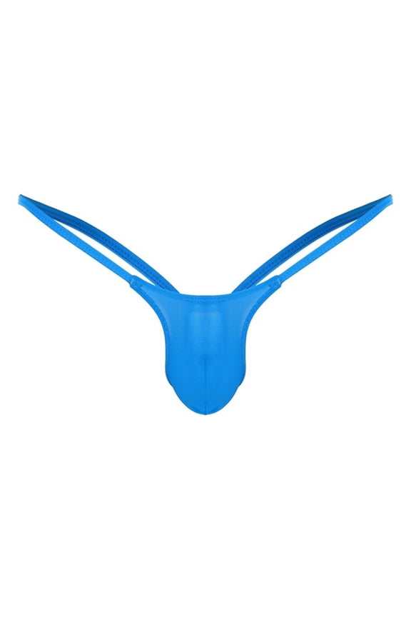 DondPO Men'S Thong Underwearï¼Thong Briefs Open Back Rise Mens G-string Underpants Low Underwearï¼Mens ï¼Jock Straps for Men Blue XL