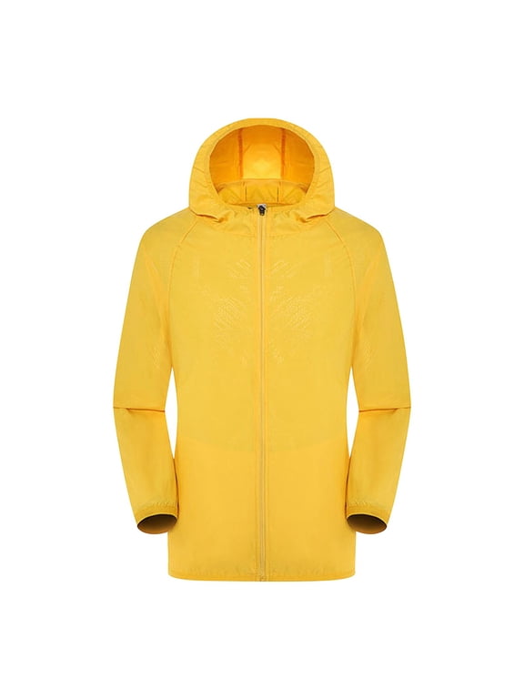 Men's Rain Jacket With Hood Waterproof Womens Waterproof Rain Jacket Raincoat For Men Plus Size Rain Jacket Womens Raincoat Womens Rain Jackets Womens Rain Jacket With Hood Yellow 3XL