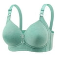 thumbnail image 1 of DondPO Plus Size Bras for Women Wireless Comfortable Bras for Older Women Front Closure Bras for Women No Underwire Wireless Bras for Women Seamless Tshirt Bra Full Coverage Bras for Women Green 44, 1 of 7
