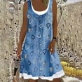 thumbnail image 1 of DondPO Plus Size Dresses for Curvy Women Midi Dresses Women Summer Beach Spring Striped Print Cute Dress Sundress Sleeveless Casual Dress Sundresses for Women Casual Dresses E Dress S, 1 of 3