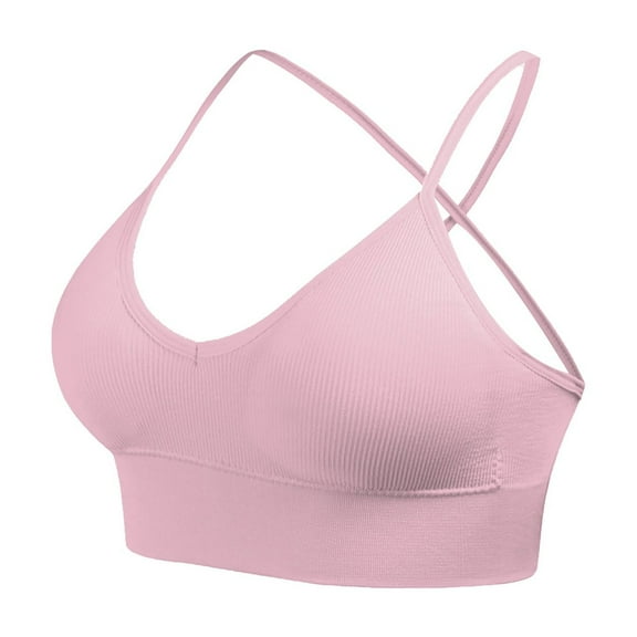 DondPO Racerback Sports Bras for Women Compression Sports Bras for Women Womens Workout Yoga Tops Push Up Sports Bra Athletic Running Workout Bra Sports Bras for Women Pink XL