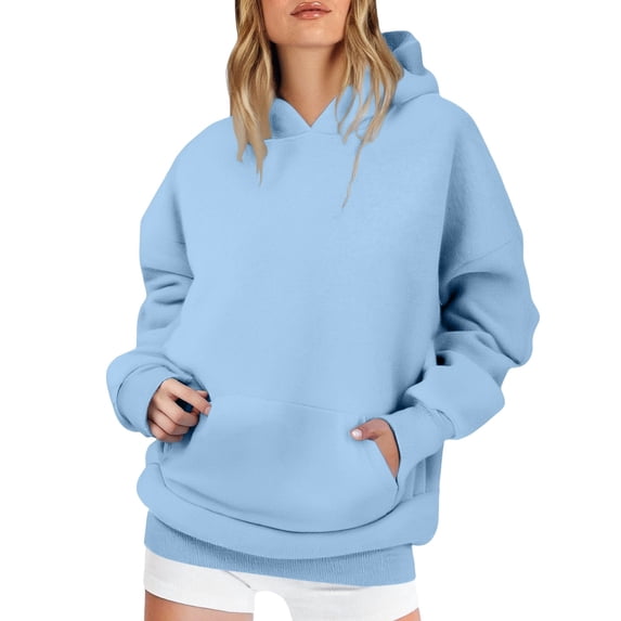 DondPO Sudaderas Para Mujer Oversized Sweatshirts Women's Sweatshirt Sweatshirts for Women Crewneck Sweatshirts Women Women Hoodies Cute Hoodies Light blue 3XL