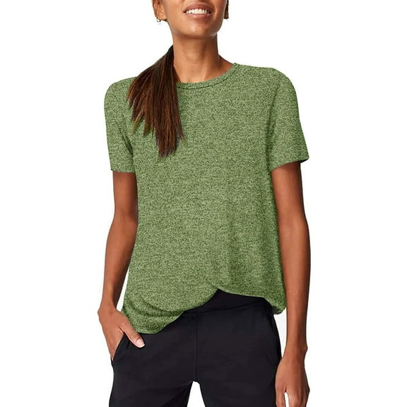 DondPO Tshirts Shirts for Women Short Sleeve Shirts Women Shirt Sleeveless Casual Stylish Top Shirts Womens Tops Business Casual Tops Green M