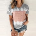 thumbnail image 1 of DondPO Tshirts for Women,Summer Tops Short Gradient O-Neck Regular Sexy Print Summer Top Women Women Seleves Women's Blouse Graphic Tees,Tshirts Shirts,Women's Tops,Short Sleeve Tops Grey M, 1 of 6