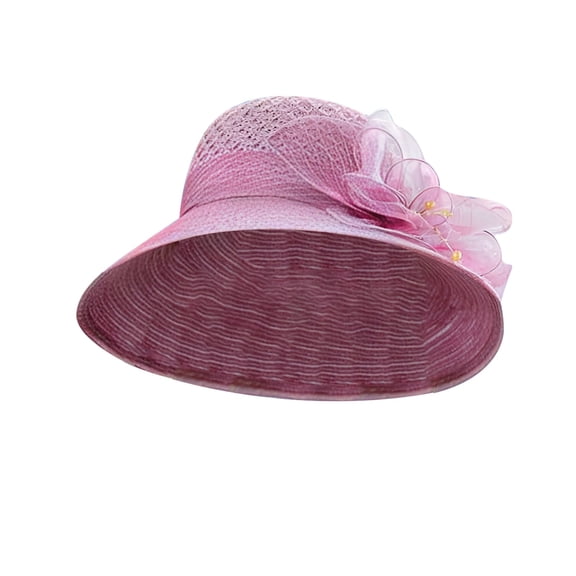 DondPO Wedding Hat Women‘s Female And Small Holiday Spring Summer Foldable Hat Women Church Hats Derby Hats