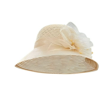 DondPO Wedding Hat Women‘s Female And Small Holiday Spring Summer Foldable Hat Women Church Hats Derby Hats Clearance！