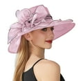 thumbnail image 1 of DondPO Wedding Hat Women's Solid Color Big Flower English Lady Elegant Temperament Sun Hat Women Church Hats Derby Hats, 1 of 5