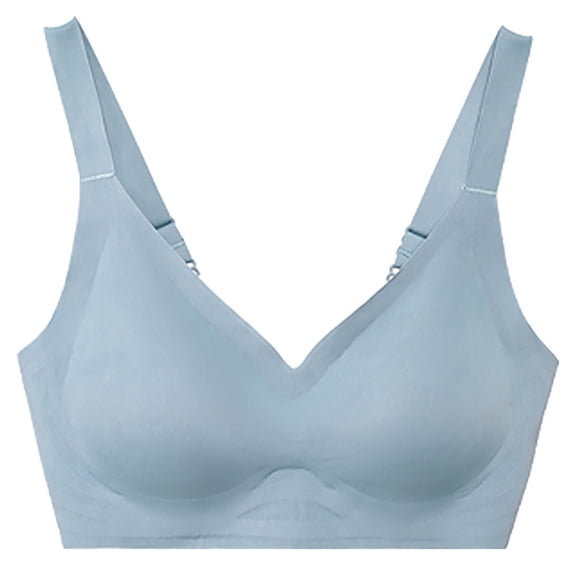 DondPO Women Bras,Women’s Bra Comfort Bralettes Soft No Underwire Full Coverage T Shirt Bra,Plus Size Bra,Underoutfit Bras for Women Blue L