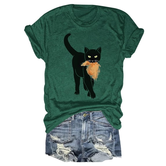 DondPO Women's T-Shirts La T Shirt Tshirt Funny 2024 Election Shirt Shirt La Tshirt Shirts for Women Womens tops Green S
