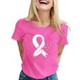 thumbnail image 1 of DondPO Women's T-Shirts Women Elegant Casual Printed Short Sleeve V Neck T Shirt tops Shirts for Women Womens tops White 4XL, 1 of 5