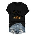 thumbnail image 1 of DondPO Women's T-Shirts Women's "Yes I Can Drive A Stick!" Printed T Shirt Shirts for Women Womens tops Black L, 1 of 4