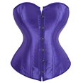 thumbnail image 1 of DondPO Womens Corset,Women’s Overbust Sweetheart Plastic Corset Bustier Top Black Corset Vintage Satin Underbust Corset,Plus Size Corset,Corset Tops for Women Purple S, 1 of 5
