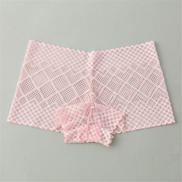 DondPO Womens Underwear,Panties for Women Women's Bikini Panty Lace Trim 4 Colors Comfy Sexy Underwear Lingerie for Women,Seamless Underwear,Cotton Underwear Pink S