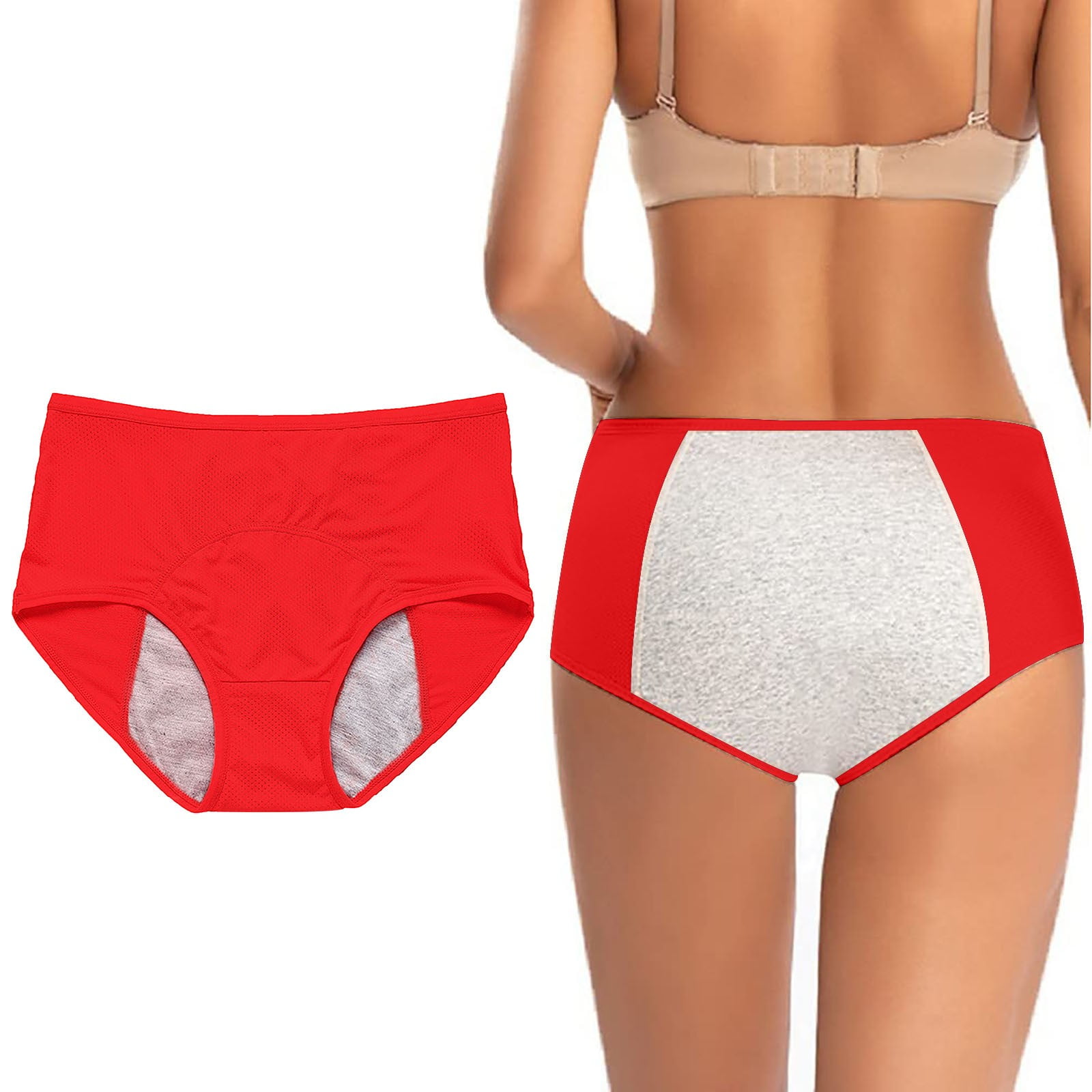 DondPO Womens Underwear Plus Size L To 8XL Physiological Pants Leak