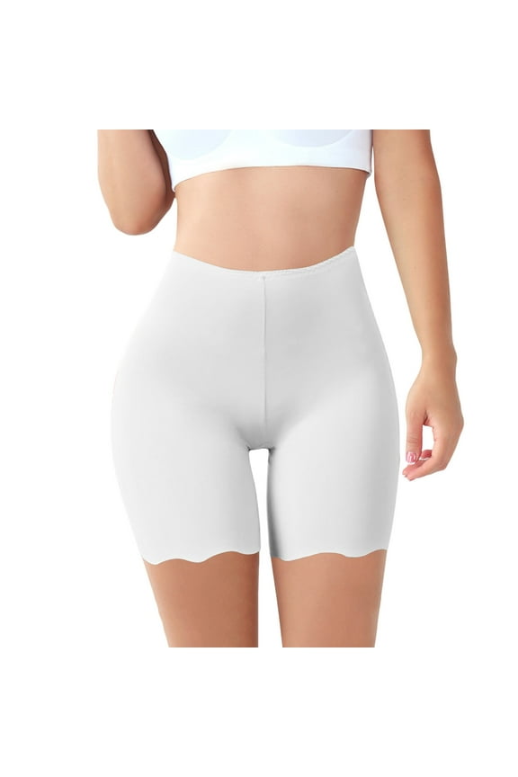 Womens Underwear Summer Thin Ice Silk Anti Light Pants Three Point Leggings Comfortable Women's Shorts Under Shorts for Dresses Boxer Briefs for Women White XXL