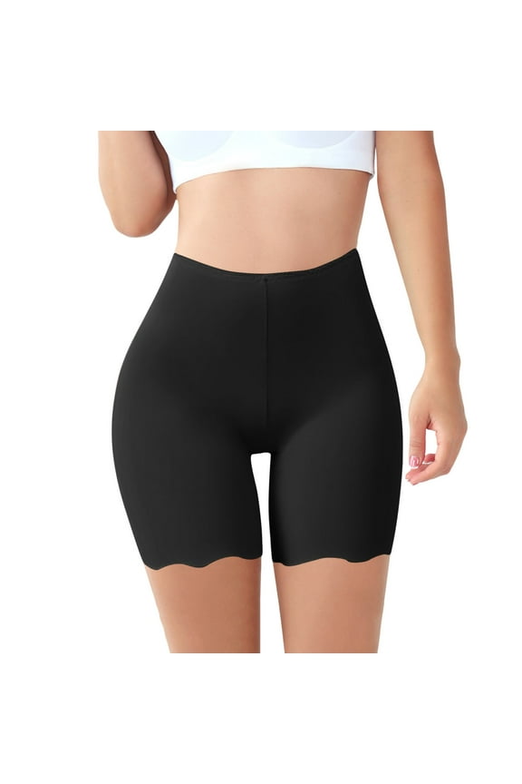 Womens Underwear Summer Thin Ice Silk Anti Light Pants Three Point Leggings Comfortable Women's Shorts Under Shorts for Dresses Boxer Briefs for Women Black XXL