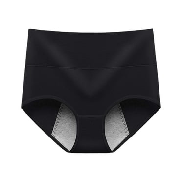 DondPO Womens Underwear Women's Underwear High Absorbency Heavy Flow Leakproof Menstrual Protective Briefs Incontinence Underwear for Women High Waisted Underwear For Women Black L Clearance！