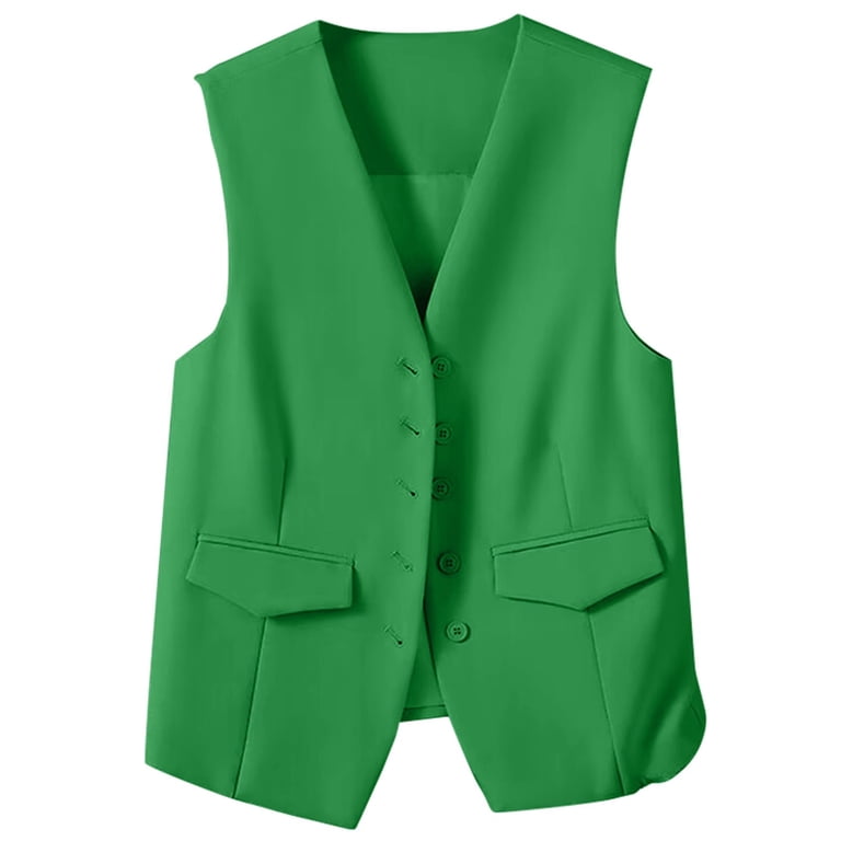 green emerald velvet dress Olive Green Button Front Sweater Vest - Casual Tops main image 0