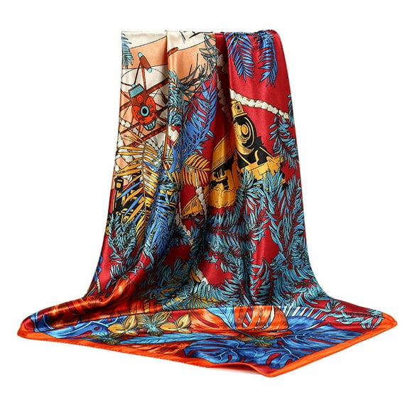 DondPO silk scarf Women Headband Scarves Silk Feeling Boho Printed Square Scarf Hair Scarf For Women Headwear for Women