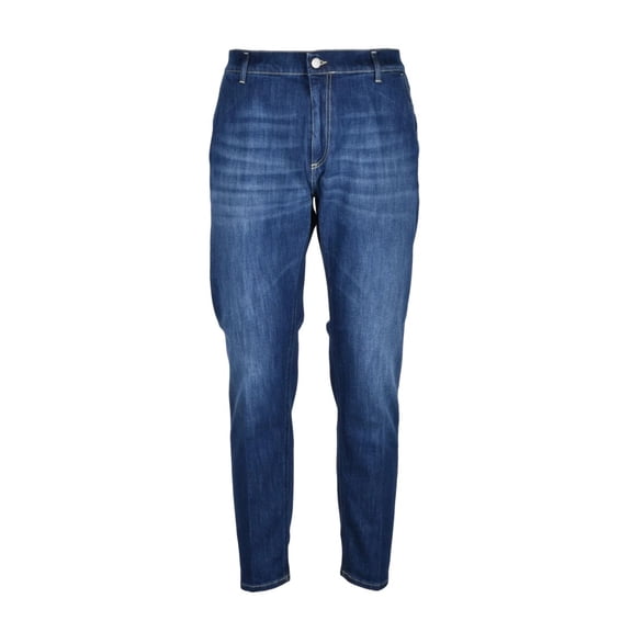 Dondup Blue Jeff Carrot Fit Cotton Elastomultiester Jeans (Men's)