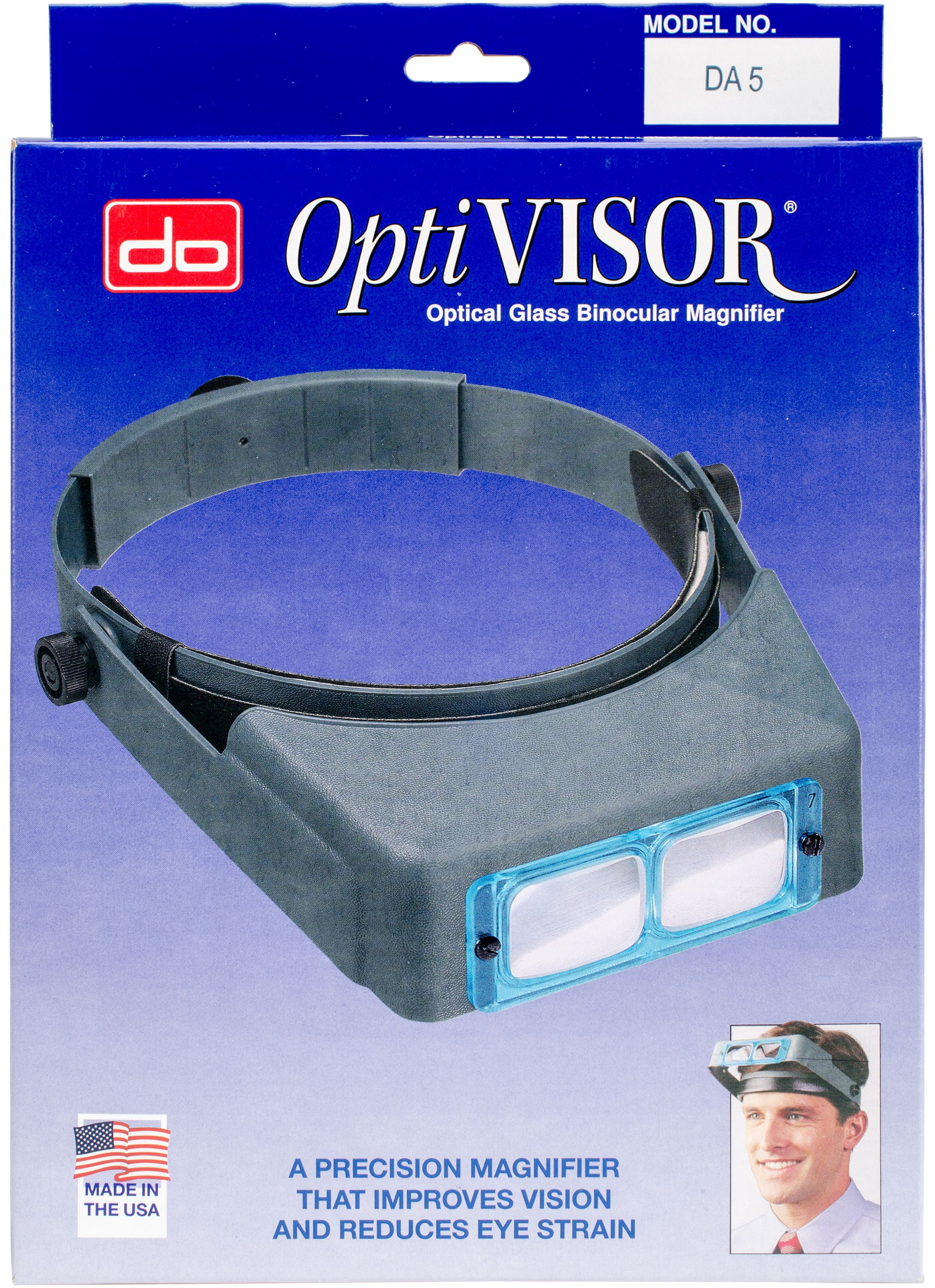Headband Magnifier Visor, 2.5x glass lens, 8 Inch Focal Length