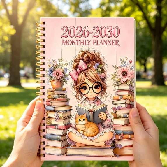 Donemore 2026-2030 Planner Notebook 1 Pc Yearly Agenda Schedule Book for Office Desk Study Goal Journal Organizer Daily Weekly Monthly Calendar Writing