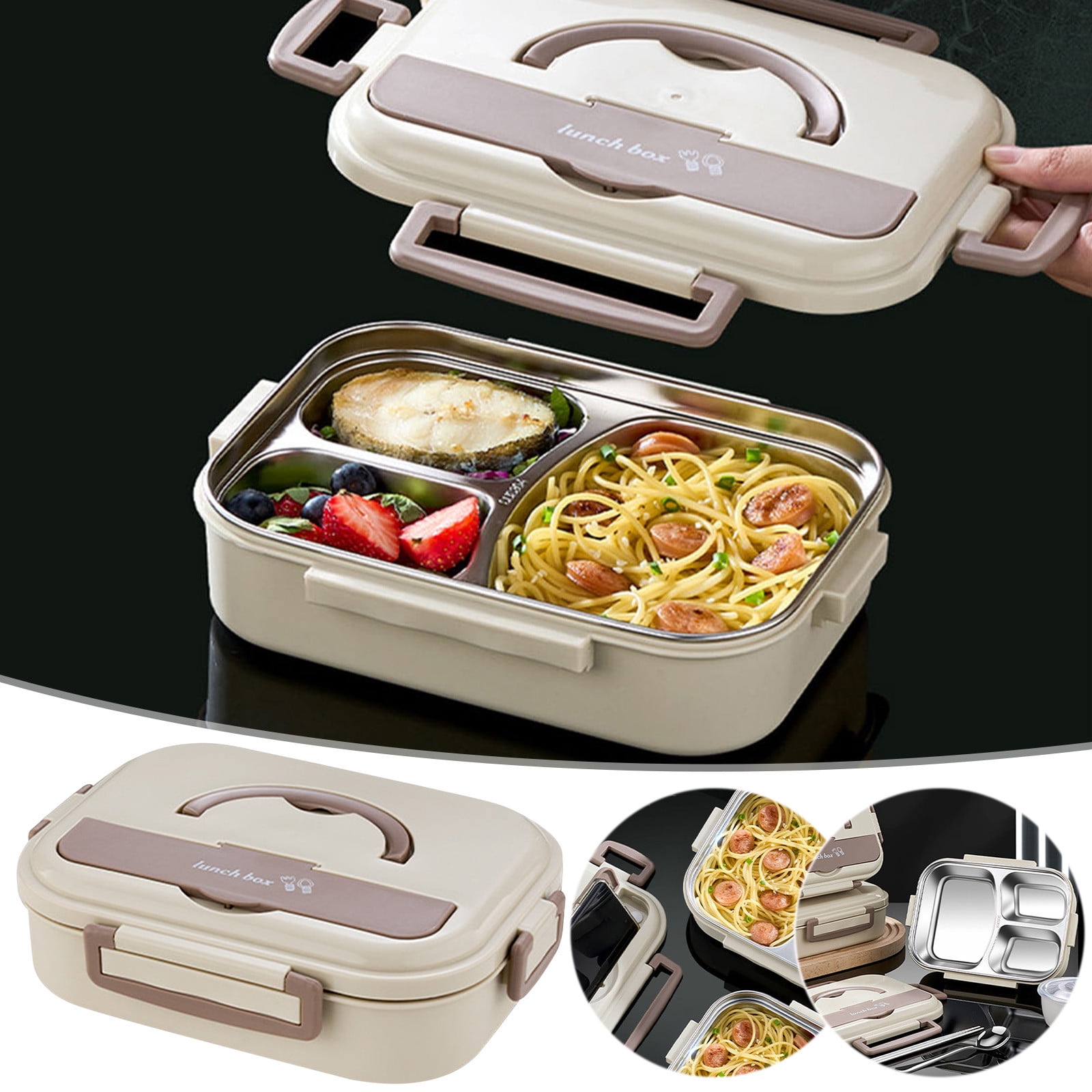 Donemore Bento Box Adult Lunch Box, Stackable 304 Stainless Steel Lunch ...