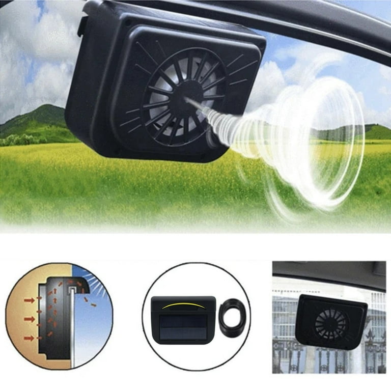 Solar powered car cooling fan discount