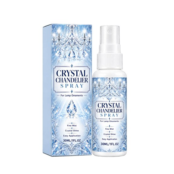 Donemore Chandelier Cleaning Spray 1 Oz, Glass and Metal Lamp Cleaning Liquid for Ceiling Light and Fixture and Prism Trim and Lamp Light Clarity