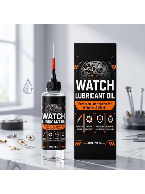 Clock Oil Lubricant, 1.38x4.88 Inch Watch Movement Oil, Precision Lubricating Oil for Clock Repair with Storage Tray for Easy Storage