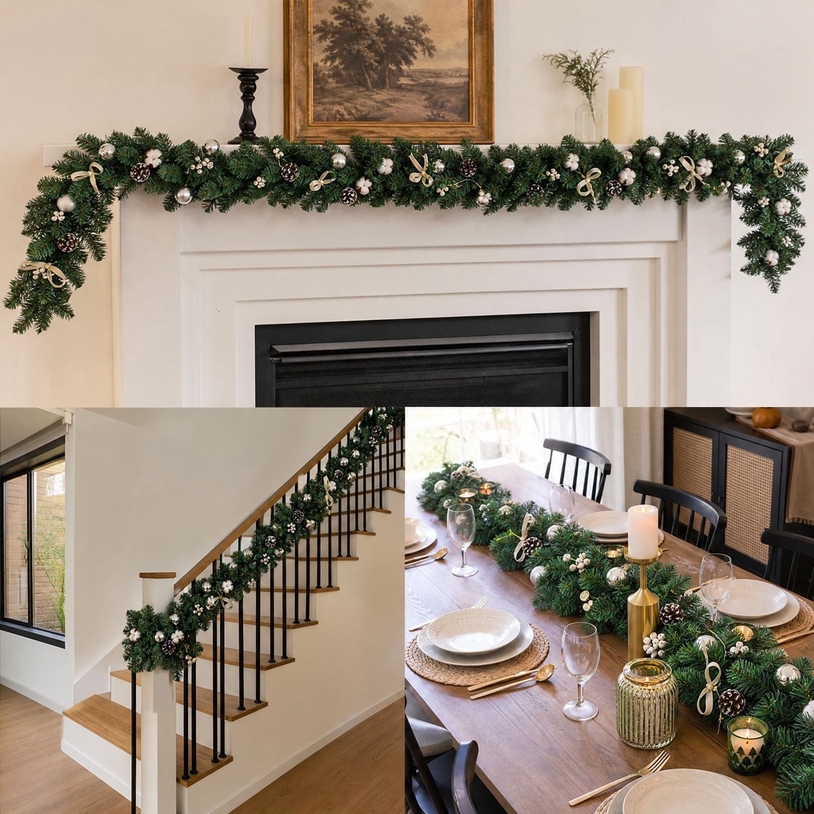 Vine Display Donemore Dense Simulation Christmas Garland 106.30 Inch Pine Vine for ...