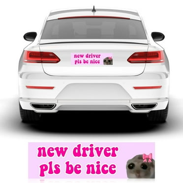 Donemore Driver Sticker for Car, Please Be Patient Student Driver Stickers, New Drivers Sticker,Non Magnetic Reflective Rookie Driver Bumper Sticker Are Interesting Car Stickers