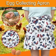 Donemore Fashion Collecting Apron Pockets Holds Chicken Farm Home Apron