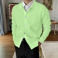 thumbnail image 1 of Donemore Men Casual Faddish Solid Long Sleeves Button Turndown Collar Outwear Sports Sweater Coat Jacket, 1 of 6