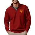 thumbnail image 1 of Donemore Men Printed Hoodie Pullover Sport Half-Zip Long Sleeve Stand-up Collar Blouse, 1 of 4