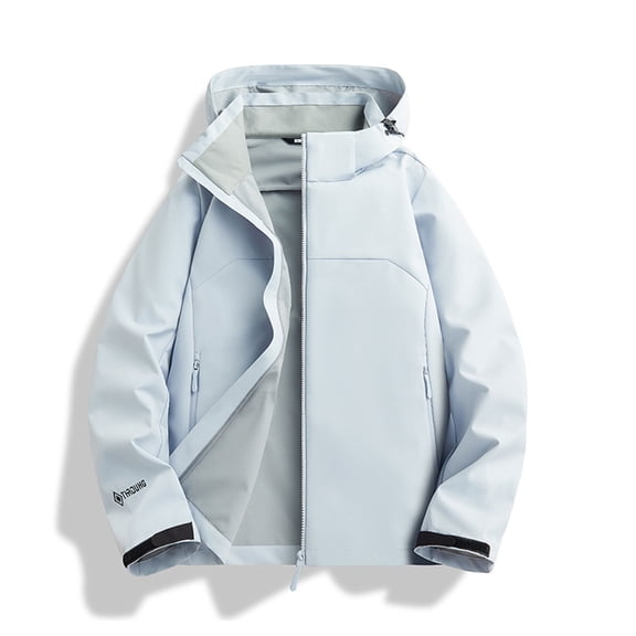 Donemore Men's Autumn Multi-Color Windproof Waterproof Workwear Jacket Long Sleeve Stand Collar Pocket Design Outdoor Casual Multi-Purpose Coat