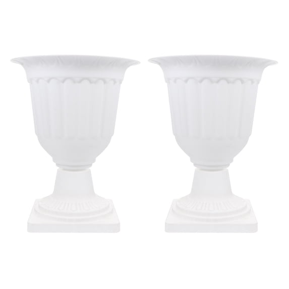 BESTONZON 2pcs Vintage Roman Column Basin Road Guide Flowerpots Flowerpots