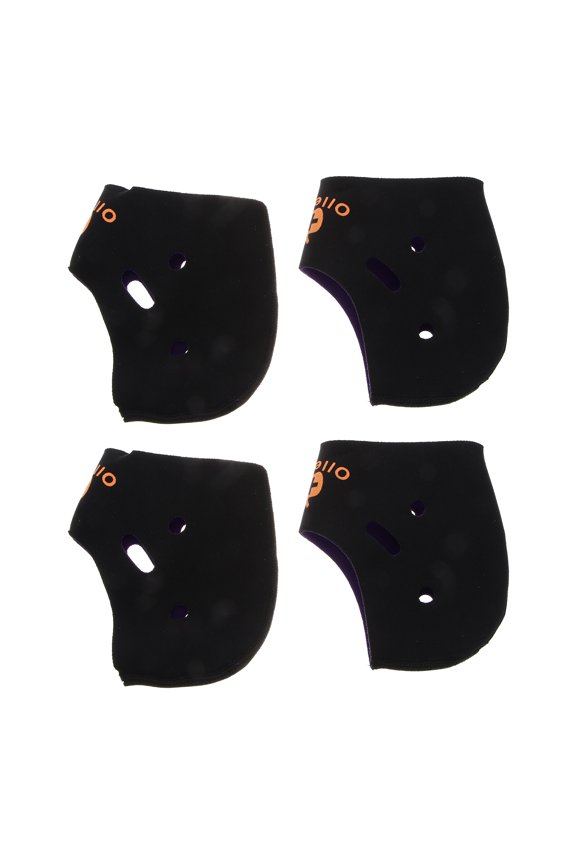 BESTONZON 4pcs Plantar Fasciitis Therapy Wrap Heel Foot Pain Arch Support Ankle Brace Heel Protector Insole Orthotic(Black)