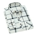thumbnail image 1 of Donemore Men's Casual Business Checkered Long Sleeve Shirt Classic Button-Down Collar Versatile Daily Commute Top Simple Plaid Modern Men's Wear, 1 of 4