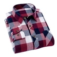thumbnail image 1 of Donemore Men's Casual Business Checkered Long Sleeve Shirt Classic Button-Down Collar Versatile Daily Commute Top Simple Plaid Modern Men's Wear, 1 of 5