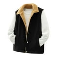 thumbnail image 1 of Donemore Men's Corduroy Fleece-Lined Sleeveless Vest Casual Fashion Outerwear Warm Trendy Design Versatile Layering Piece, 1 of 9