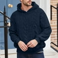 thumbnail image 1 of Donemore Men's Cozy Fleece Hoodie with Pockets, Long Sleeve Pullover Double-Sided Soft Thermal Lined Casual Streetwear, 1 of 4