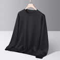 thumbnail image 1 of Donemore Men's Fashion Casual Solid Color Round Neck Long Sleeve Shirt Simple Pure Color Design Business Casual Versatile Style Comfortable Breathable Men's Top, 1 of 8