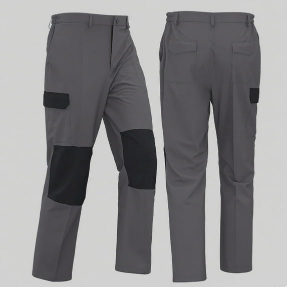 Donemore Men's Fashion Color-Blocked Durable Cargo Pants with Reinforced Multi-Pocket Design, Utility Workwear Style, High-Density Fabric Comfortable Casual Trousers for Outdoor Work